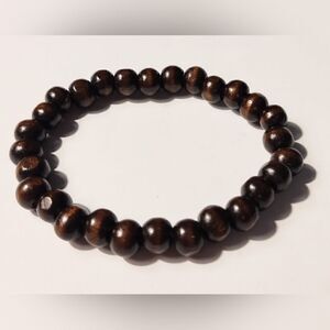 Men's bracelet beaded‎ beads brown new d67